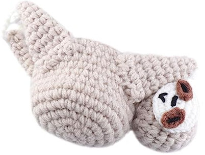 Happyyami Hanging Planter Sloth Shape Fabric Flower Pot Holder for Indoor Outdoor Decor Sloth Plant Hanger