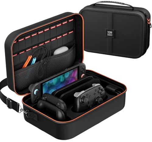 VORI Case for Nintendo Switch 2, Hard Shell Case, 20 Game Card Slots