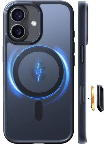 TORRAS Guardian-Mag für iPhone 17 Hülle für MagSafe Militärschutz Schwarz | MagSafe-kompatibel, Zertifizierter Militärschutz, stoß-/kratzfest, 360°Airbag-Ecken, Matt