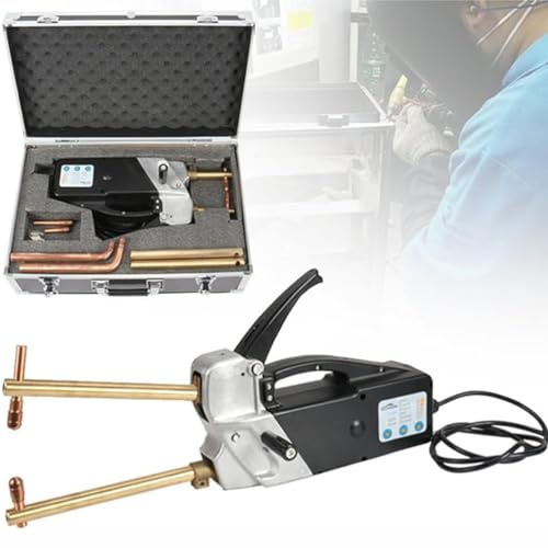 Saldatrice a punti portatile elettrica 2.0 + 2.0mm Pistola punta doppio lato, strumento di riparazione della lamiera per di acciaio dolce