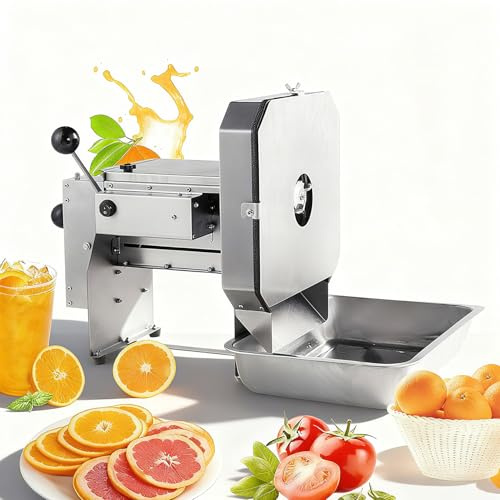 Electric Vegetable Slicer Electric Food Slice, Stainless Steel,Manual Potato Slicer with Thickness Adjuster,Potato Fruit and Vegetable Lemon Slicer,with Manual Mode