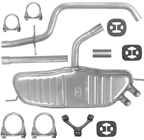 POLMOstrow Auspuff für VW Golf 5 V 2003-2008 | Abgasrohr und Endtopf, Motoren: 1.9 TDI, Fließheck