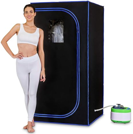 MEIVIYA Tienda de campaña de Cuerpo compto de tamaño más Grande for Sauna, un SPA Personal en casa, izador de 4L, Soporte de tubería de Acero for aliviar el insomnio, Sala de Portbab