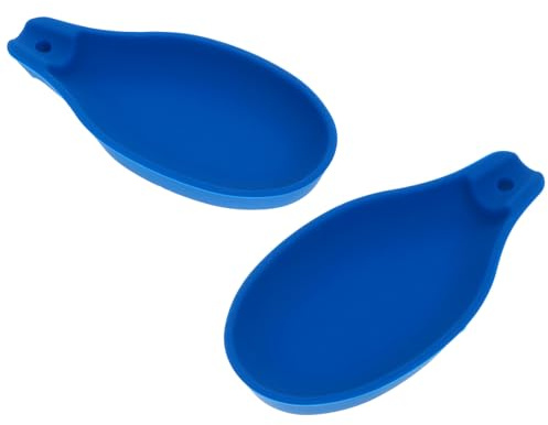Angoily Portacucharas de Gel de Silicona para Cocina, 2 Soportes Resistentes al Calor para Cucharón y Tenedor, Accesorio Funcional para Menaje de Cocina Hogar