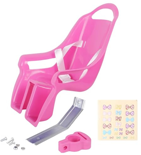 Puppensitz Für Kinderfahrrad ABS Kinderfahrrad Puppensitz Mit Aufkleber, Puppen Fahrradsitz Hinten, Puppen Fahrradsitz Für Gepäckträger, Puppenstuhl, Fahrradzubehör Fahrradaufsatz Für Plüschtiere