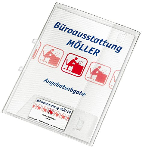 Veloflex 4441290 - Angebotsmappe Crystal DIN A4, PP-Folie in Streifenoptik, für 40 Seiten, abheftbar, 1 Stück