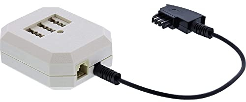 InLine 69901 TAE Adapter, TAE-F Stecker an TAE NFF + RJ11 (6P4C) Buchse, 0,2m