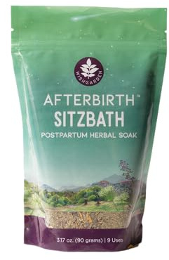 WishGarden Herbs Afterbirth Sitzbath Postpartum Herbal Soak - Herbal Postpartum Sitz Bath with Witch Hazel, Calendula, Gotu Kola & Plantain, Soothes Discomforts & Strengthens Delicate Tissues, 3.17oz