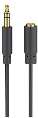 Goobay 97120 Kopfhörer und Audio Verlängerungskabel AUX, 3, 5 mm 3-pol, Slim, Klinke 3, 5 mm Stecker (3-Pin, Stereo) > Klinke 3, 5 mm Buchse (3-Pin, Stereo)