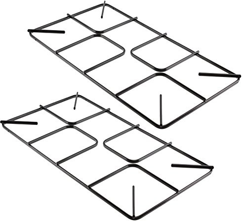 SPARES2GO Pan Support Grid for New World Oven Cooker Flat Gas Hob (Pack of 2, 450mm x 220mm, Small)