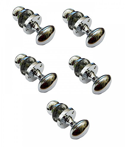 Haven Heritage Door Handles Set Internal Round Mortice Door Knob Handles, Perfectly Crafted for Everyday Use, Internal Door Handle Designed for Internal Doors Usage, Securit 5-10 x Pairs (Pack of 5)