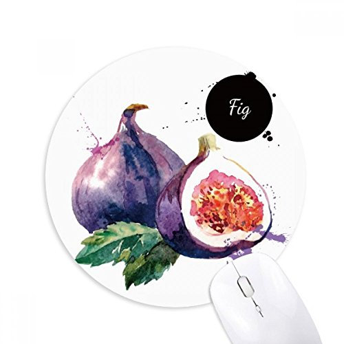 DIYthinker Fig Fruit Tasty Healthy Watercolor Round Non-Slip Rubber Mousepad Game Office Mouse Pad Gift