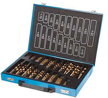 UK Drills HSS Titanium Coated Drill Bit Set 170 Pieces Jobber 1mm to 10mm