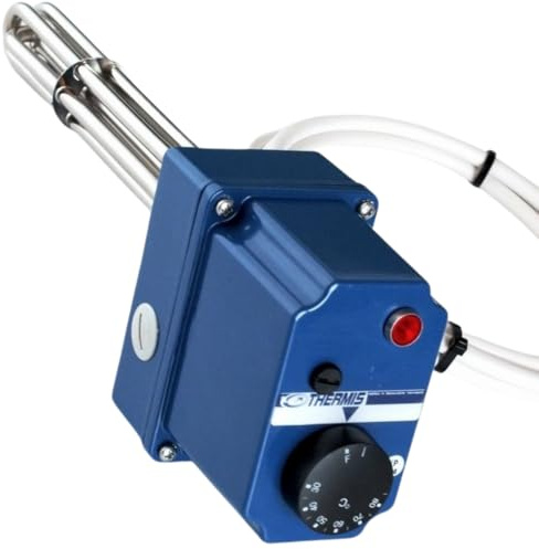 THERMIS TRG 11 Heizstab - Heizpatrone mit Thermostat, 1 1/2 Zoll (G6/4) Gewinde, 3kW 3/400 V (4 cable) - Heizelement für Boiler, Warmwasserspeicher, Wasserheizung