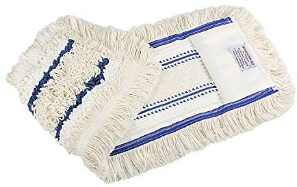Baumwoll Wischmop 40 cm mit Mikrofaser Ersatz für Mop Klapphalter - Wischmoppbezug , für Versiegelung Reinigung von Bodenbeläge wie Laminat, Dielen, Fliesen Feudel, Bodenwischer Ersatzbezug (10)