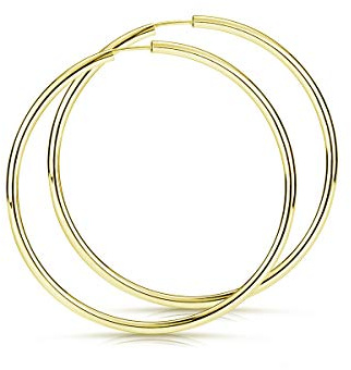 Gold Creolen Silber 925 Damen Ohrringe 2,5mm breit 15-60mm groß | inkl. Schmuck Box Made in Germany von MATERIA by Matthias Wagner