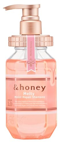 &honey Melty Moist Repair Hair Shampoo Pump 440ml Step1.0 - Pure Rose Honey Scent