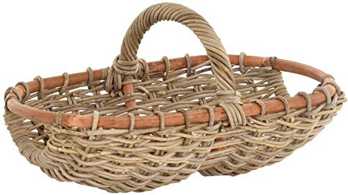 Rosenkorb Pilzkorb Blumenkorb Geschenk Korb für Hochzeit Blumenmädchen/Rosenkorb Bügelkorb aus Rattan