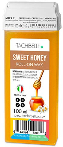 TACHIBELLE ROLL-ON wax, body Hair Removal Wax Cartridge, for Professional or Home uses Made In Italy (Sweet Honey, 1 Count)