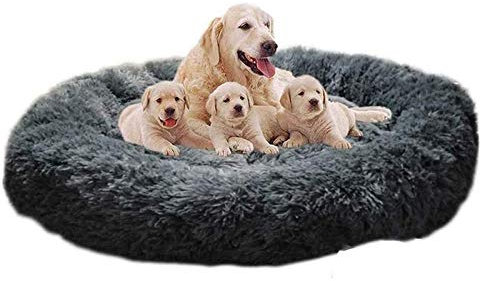 ZINN Super Weich Rundes Haustierbett für Hunde und Katzen,Kuschelig,Waschbar Hundebett orthopädisch Kuschelkissen Hundehöhle Hundesofa für Mittelgroße bis Groß Hunde