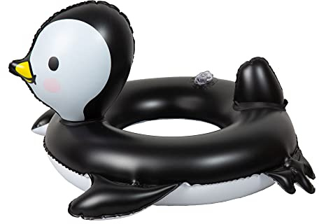 Heless 111 - Schwimmring für Puppen, im Pinguin Pünktchen Design, Größe 35-45 cm, für Bade-Spaß im Pool, im See und der Badewanne