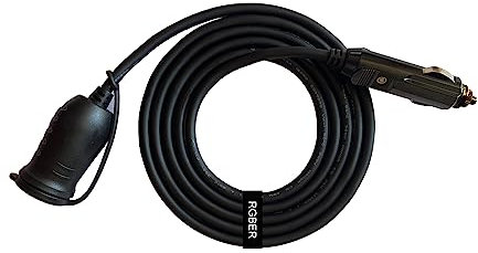 RGBer® Zigarettenanzünder 12 Volt Verlängerung Kabel, Zigarettenanzünder Verlängerung für Auto Kühlbox und Kompressor Kühlbox geeignet.