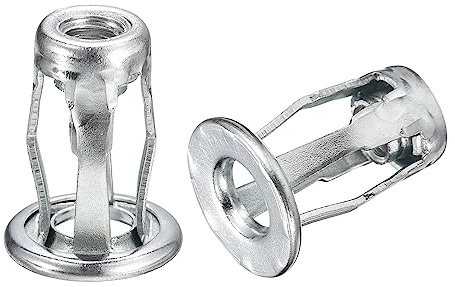 sourcing map M5 Eingebettete Nietmuttern 5 Stück Gewinde Einsatz Muttern 304 Edelstahl Niete Muttern Blindnietmuttern für Dünne Metall 18.4mm Länge