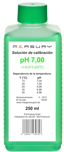 Measury pH Kalibrierlösung 7.00-250 ml pH Pufferlösung - Eichlösung | Kalibrierflüssigkeit Made in Germany, Eichflüssigkeit, kompatibel mit pH Messgeräten aller Marken