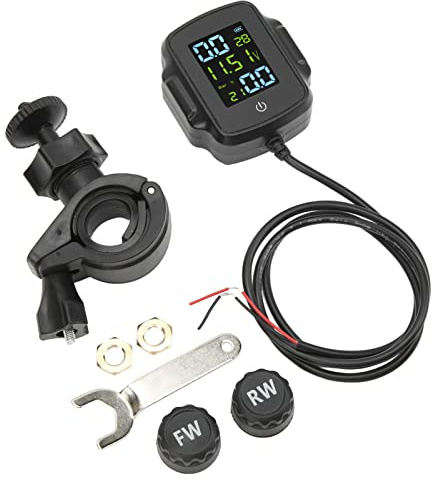Hochpräzises Reifendrucküberwachungssystem für Motorräder mit 2 Externen Sensoren TPMS 12 V USB-Aufladung