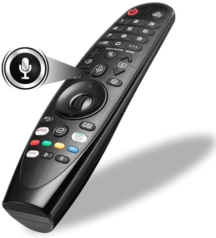 Universal LG Magic Remote with Pointer & Voice Function MR20GA | Replacement for LG TV Remote | Compatible with Smart TV Models | Netflix & Prime Video Hot Keys, Google/Alexa