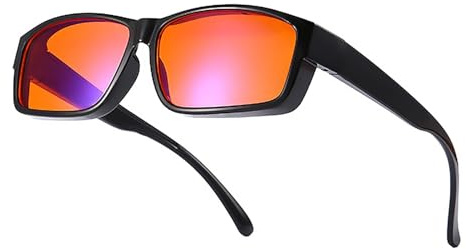 Blue Light Blocking Gaming Glasses, Anti Glare Computer Eyewear from PC & Smartphone Screen, Anti-Fatigue Eyeglasses with Orange Tint Lenses, Professional Screen Filter Glasses for Video Games/PC/TV