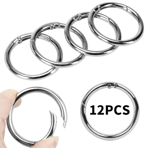 Runde Karabiner 12 Stück 48 mm Silber