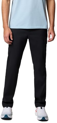 Columbia Tech Trail Pantalones Utilitarios Prendas Inferiores de Tela, Resistentes al Agua, Ajuste Flexible, Cintura Personalizable, Bolsillos Versátiles, Bolsillo Seguro - Hombre