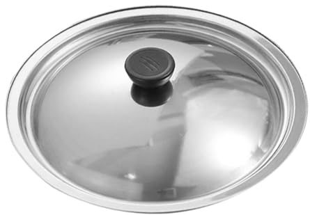 Zerodeko 7.87In Universal Pot Lid with Bakelite Knob Replacement Pan Lid for Cooking Pots and Frying Pans Stainless Steel Cover for Kitchen Use