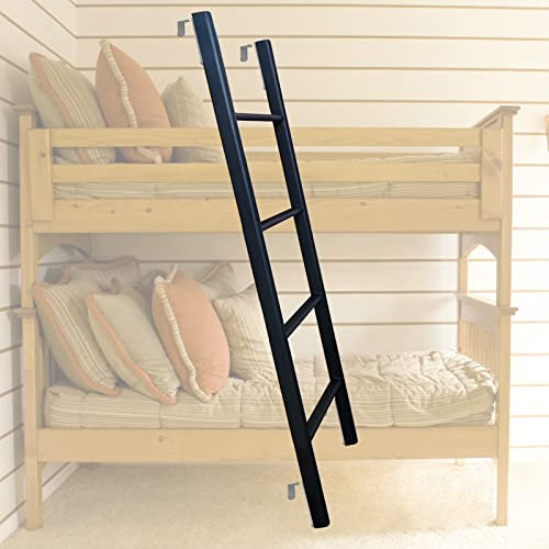Hochbett Leiter Ersatzleiter Etagenbett für Wohnheime, stabil, schwarz, für Wohnmobile, Metall-Kletterleiter, 116 cm/130 cm/140 cm/150 cm hoch, austauschbare Anlegeleitern für Wohnheime mit