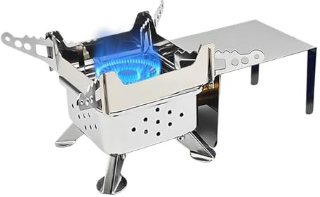 Fornello Da Campeggio - Fornello Da Campeggio A | Fornello A Con Valigetta Di Trasporto | Bruciatore A Propano Compatto E Pieghevole Con Pannello Antivento Per Escursioni