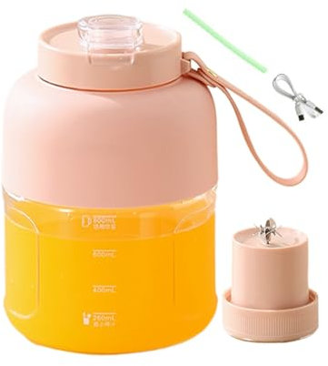 Licuadora de exprimidor portátil, exprimidor portátil,Copa exprimidor de gran capacidad con diseño de doble cubierta | Utensilios de cocina multifuncionales Gadgets para el desayuno del jardín en el h