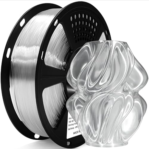 GEEETECH Transparent PLA, HS PLA Filament 1,75mm, High Speed PLA für 0-600 mm/s Hochgeschwindigkeitsdruck, 1 Spule 1kg