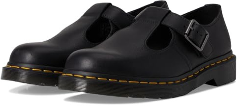 Dr. Martens Women's Polley T-bar Shoe, Black Ambassador, 11UK, 13 US Women