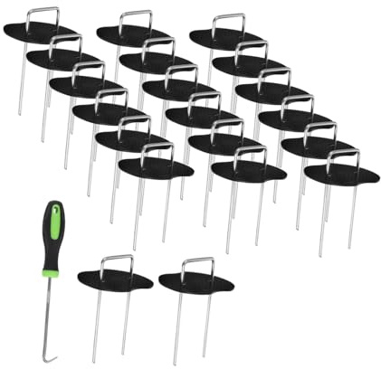 TOYANDONA Clous à Gazon Forme de U Agrafes Paysagères pour Tuyaux Arrosage Fixation de Bâches et Toiles de Paillage Piquets de Jardin Robustes