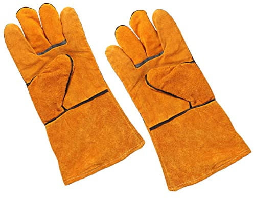 FIXOSHEE Guantes para Barbacoa Resistentes al Calor Aislantes Vaca Diseño Extralargo para Protección de Antebrazo para Horno Camping y Cocina