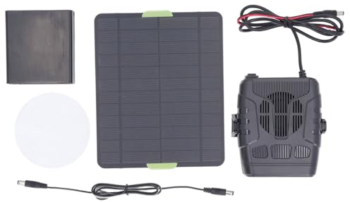 Solar Powered Heater 20W Portable Solar Heating Unit for Chicken Coop Pet House Greenhouse Animal Shelter with Overheat Protection Energy Saving Space Heater for Outdoor and Indoor Use