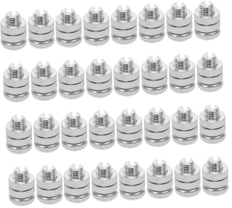Ciieeo 32pcs Fence Wire Clamps Electric Fencing Connectors Aluminium Alloy Split Bolt Connector for Farms Gardens Containment Systems