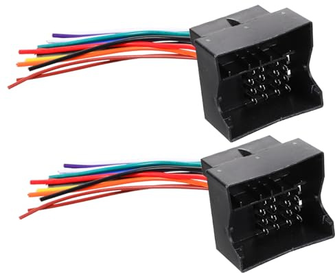 Toddmomy 2 pezzi Cavo di Cablaggio per Autoradio Auto in Abs Resistente Connettore Femmina per Collegamento Stabile Compatibile con Impianti Stereo Auto Senza Modifiche Migliora la Qualità