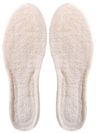 Thick ullsulor, smällfötter, fårskinnsoler, mjuk mysig pälssko ersättning för snöstövlar - beige