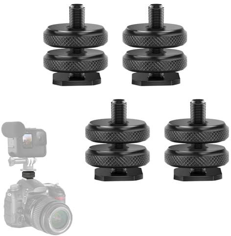 Adaptador Zapata, Zapata de Cámara, 4 Piezas Adaptador Zapata Camara, Adaptador Zapata Flash, Adaptador Zapata Flash Tripode, Adaptador Zapata Caliente, Adaptador De Zapata Caliente Para Cámara
