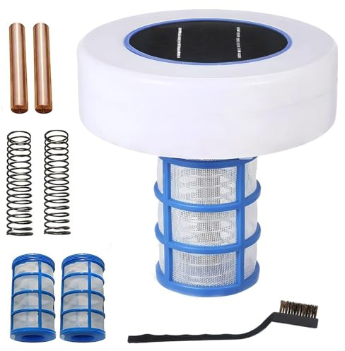 Solar-Poolreiniger, Kupfer-Silberionen, chlorfreies Wasser-Wartungs-Kit mit Zubehör für Schwimmbäder und Spas