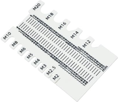 Medidor de tornillo multifuncional: escala ergonómica de 150 mm para ingenieros y proyectos, medidor para medir sujetadores
