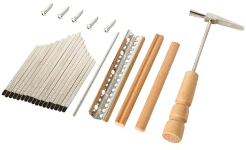 NULYLU Kalimba Selbstgemacht Satz 17 Tasten Daumenklavier Zubehör Metalltasten Selbstbau Kalimba Bausatz für Anfänger und Musiker