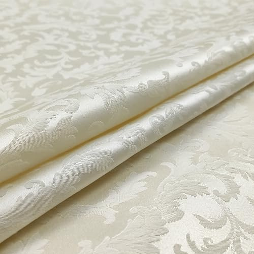 Panini Tessuti, Tessuto Damascato Classico H 330 cm - venduto al mezzo metro - Misto cotone ideale per tendaggi, tappezzeria, decorazioni e arredo.